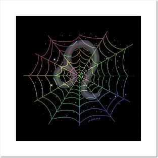 Rainbow Spiderweb Leo Posters and Art